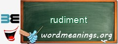 WordMeaning blackboard for rudiment